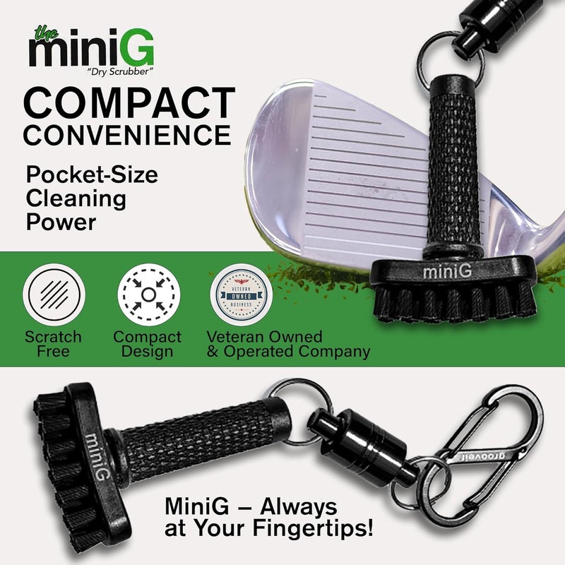 Grooveit Pink Mini Golf Brush The MiniG 'Dry Scrubber' Features A Detachable Magnet, Heavy-Duty Nylon Bristles, and 3-Yr Warranty - Used On All Professional Golf Tours - Golf Accessory of 2023 - Image 3